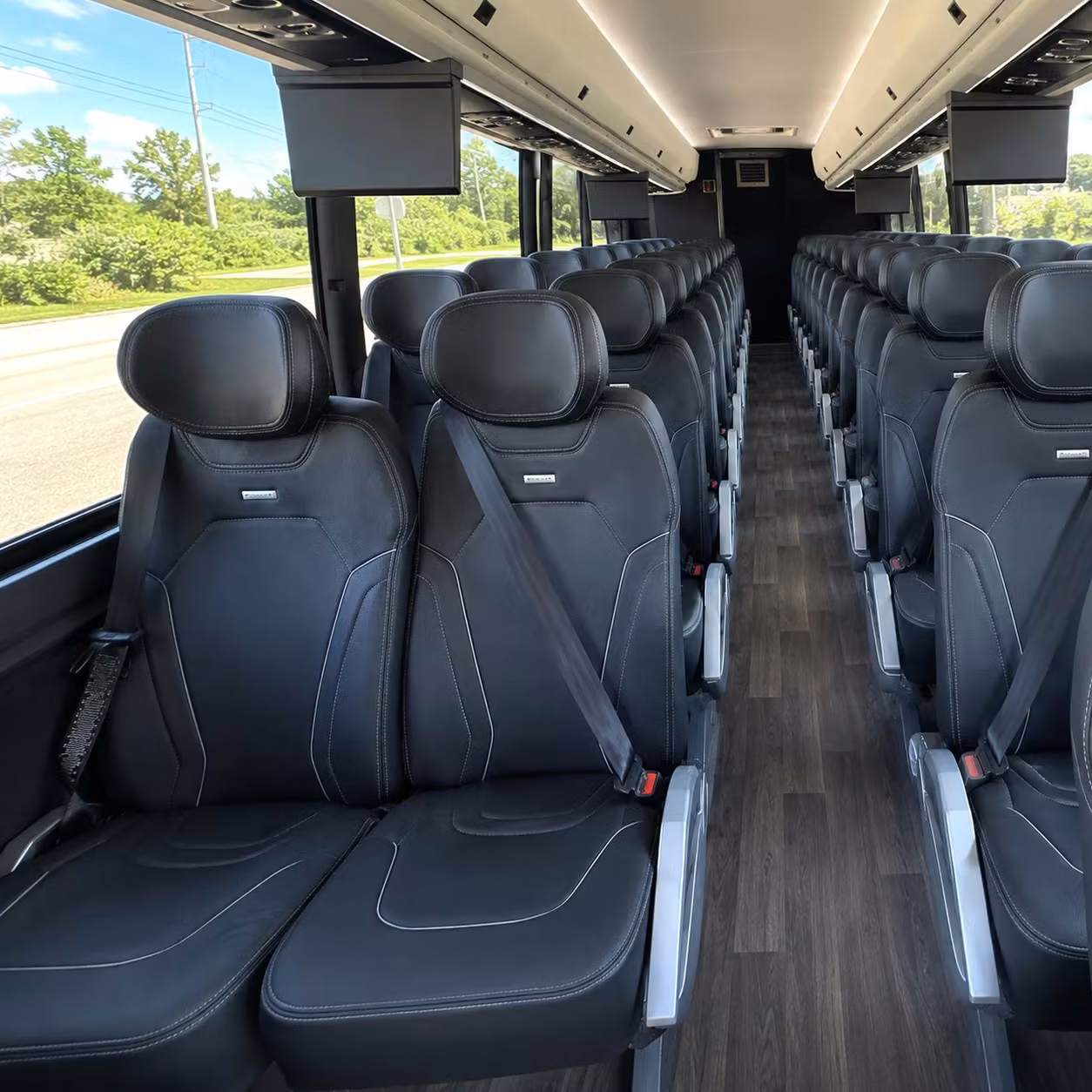 edinburg charter bus interior