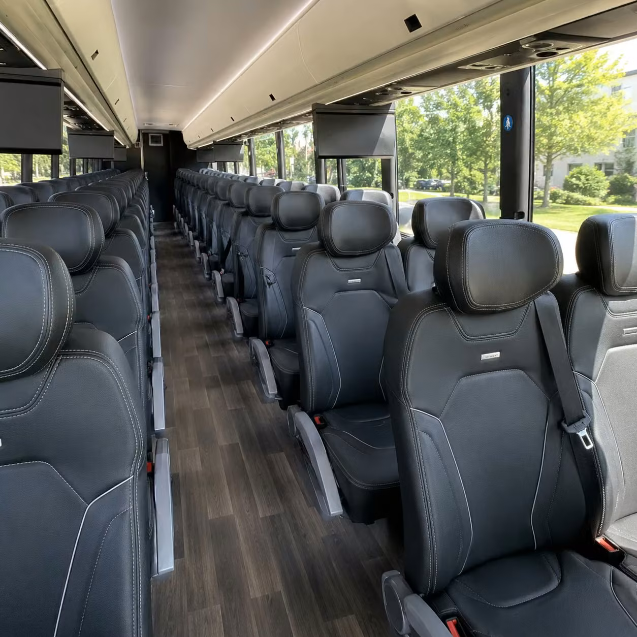 edinburg charter bus rental interior